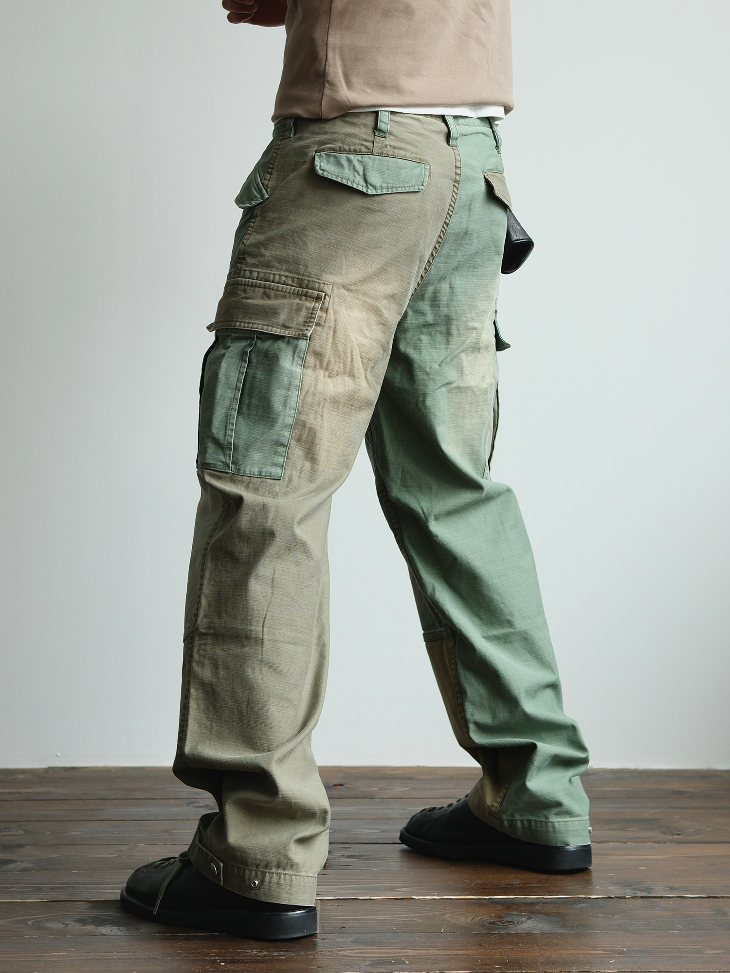 NEIGBORL Retro Washed Paneled Multi-Pocket Cargo Pants-Pants-S-Free Shipping Leatheretro