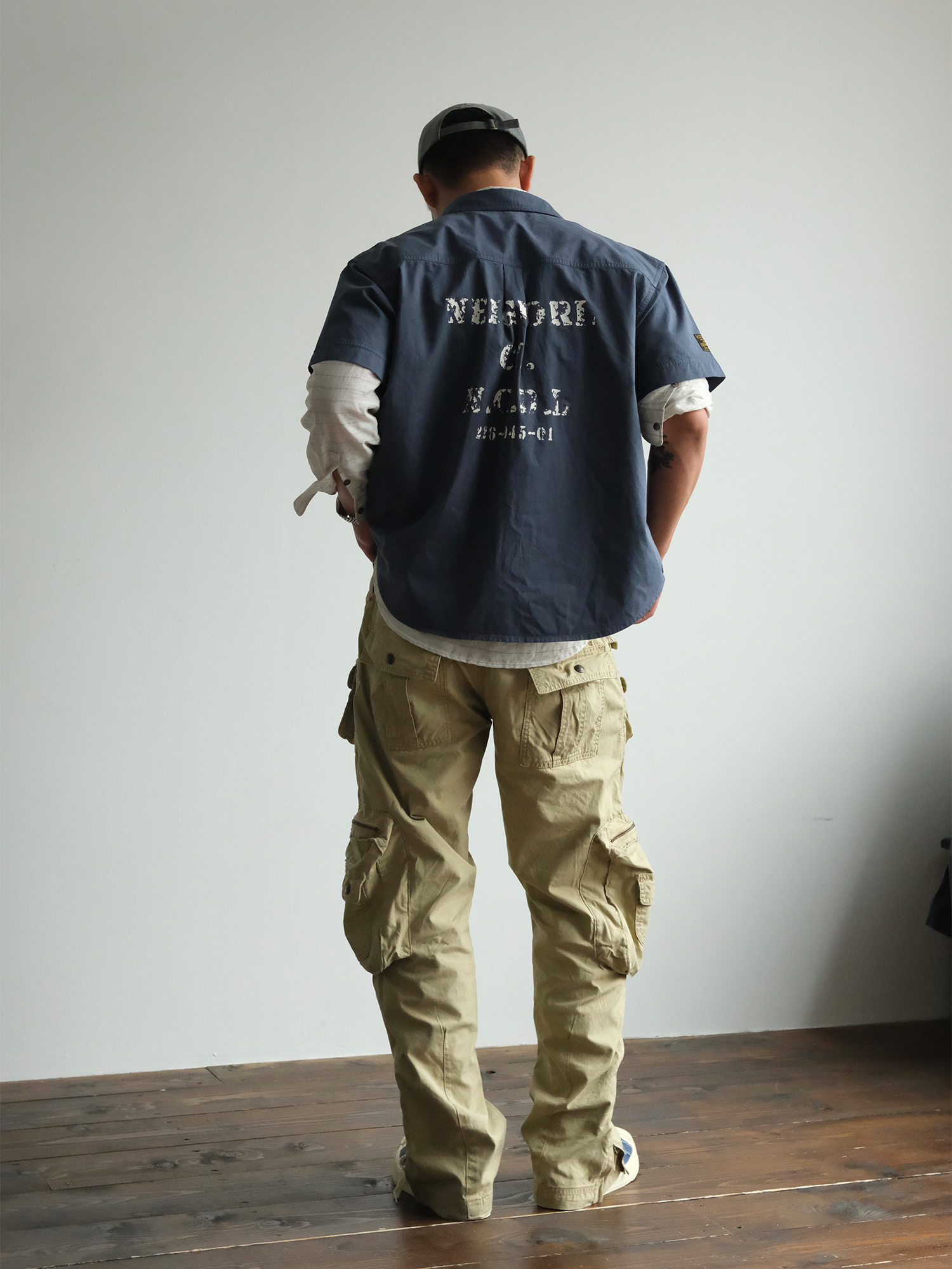 NEIGBORL Retro Spliced Multi-Pocket Cargo Pants-Pants-S / 31"-Free Shipping Leatheretro