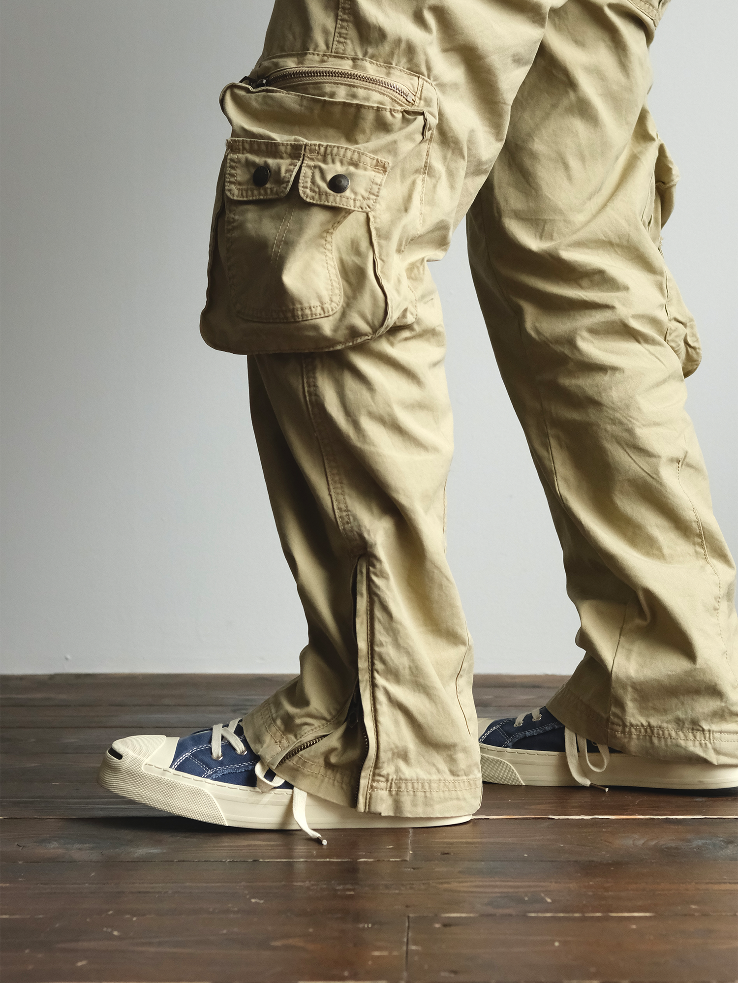 NEIGBORL Retro Spliced Multi-Pocket Cargo Pants-Pants-S / 31"-Free Shipping Leatheretro