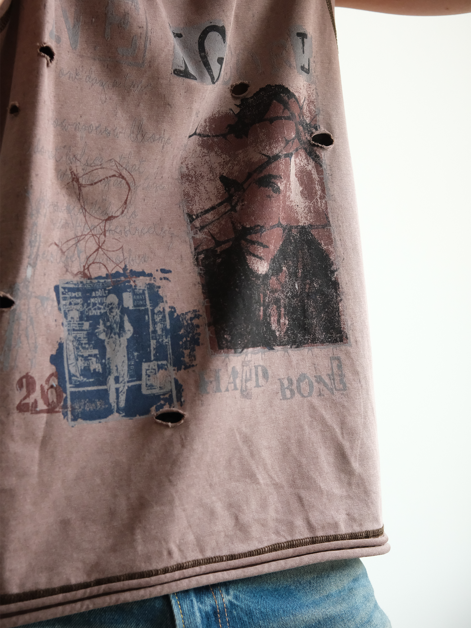 NEIGBORL Distressed Washed Graphic Tank Top-Tank Top-M (Preorder)-Coffee-Free Shipping Leatheretro