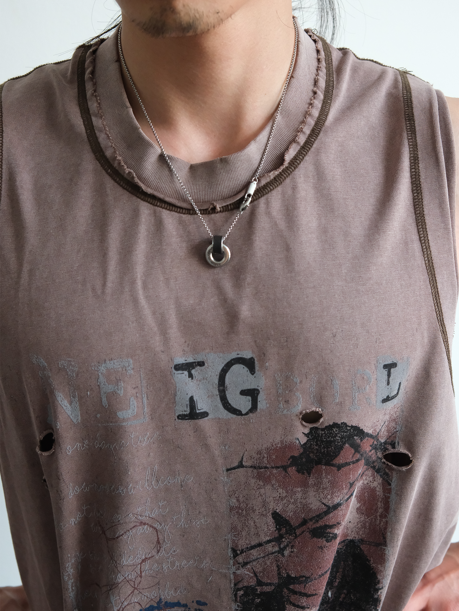 NEIGBORL Distressed Washed Graphic Tank Top-Tank Top-M (Preorder)-Coffee-Free Shipping Leatheretro
