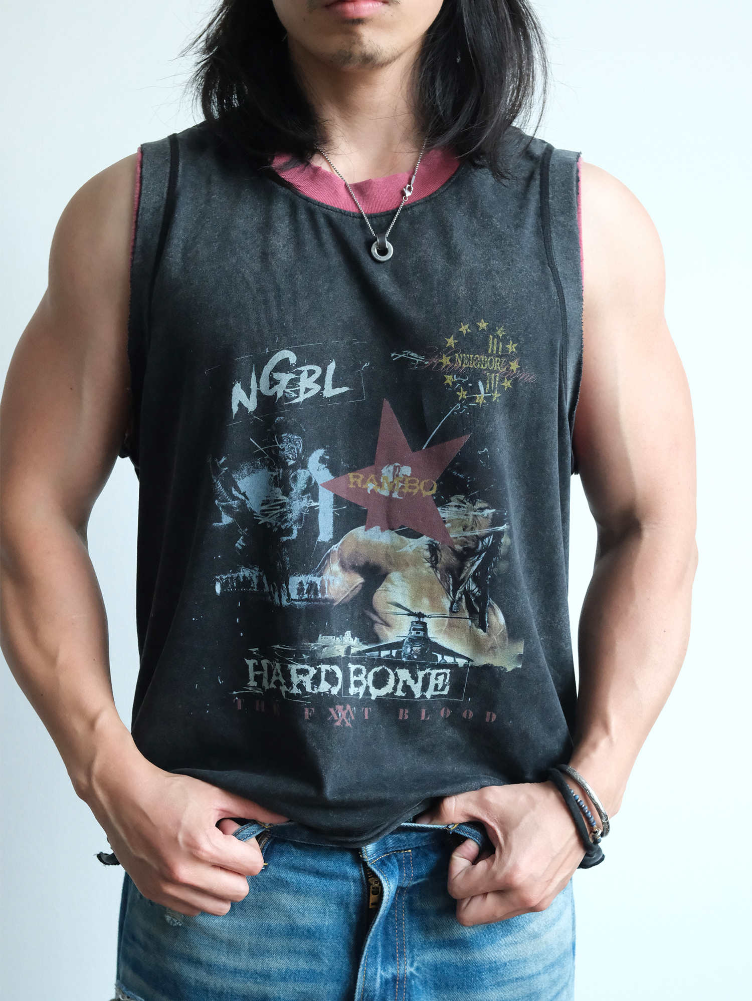 NEIGBORL Retro Washed Graphic Tank Top-Tank Top-M (Preorder)-Free Shipping Leatheretro