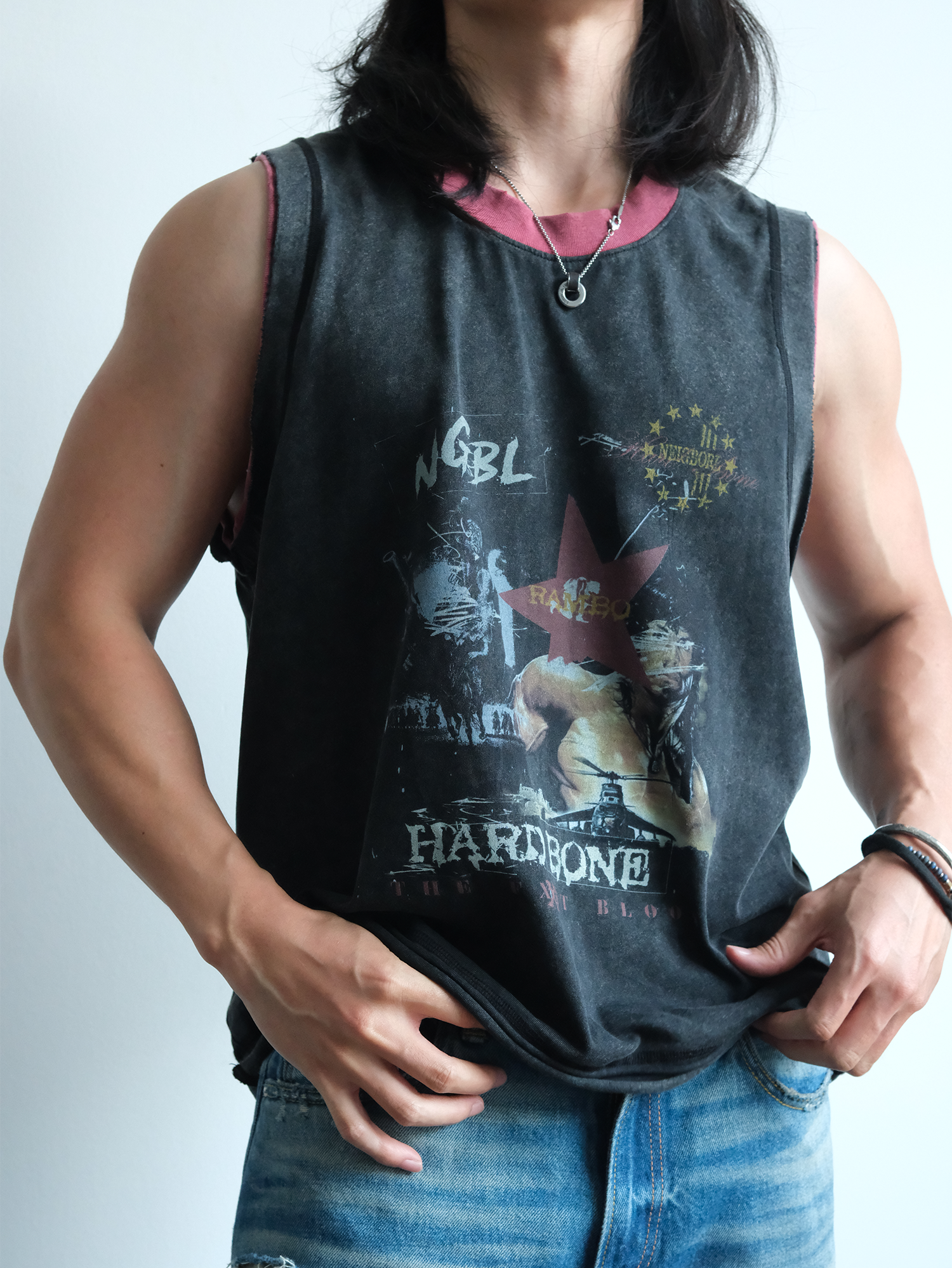 NEIGBORL Retro Washed Graphic Tank Top-Tank Top-M (Preorder)-Free Shipping Leatheretro