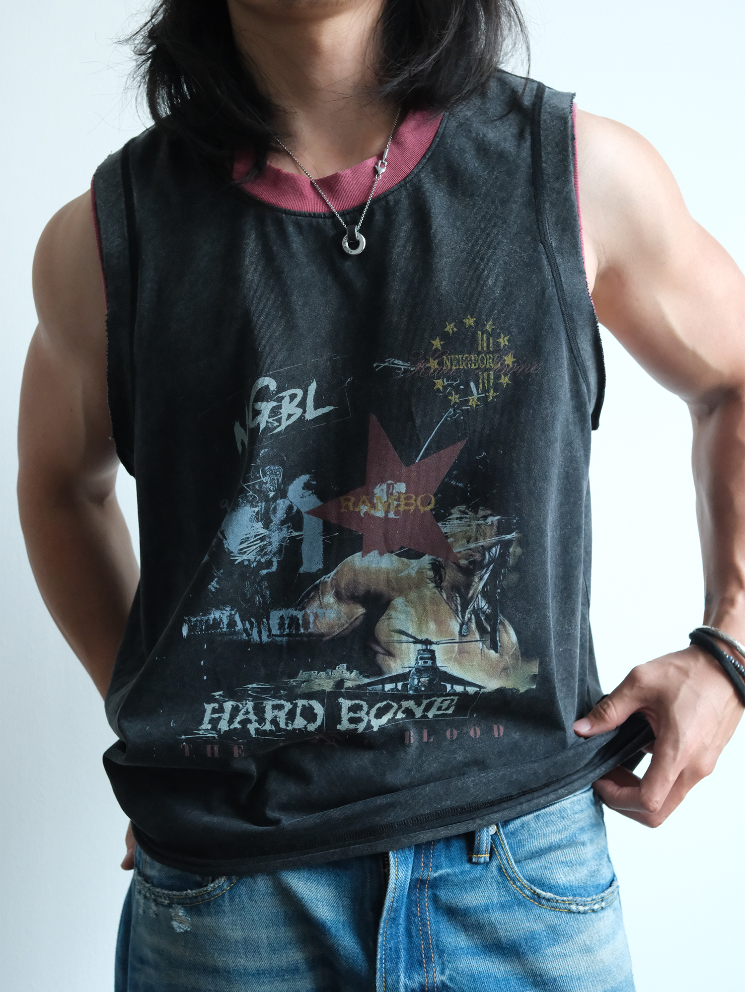 NEIGBORL Retro Washed Graphic Tank Top-Tank Top-M (Preorder)-Free Shipping Leatheretro