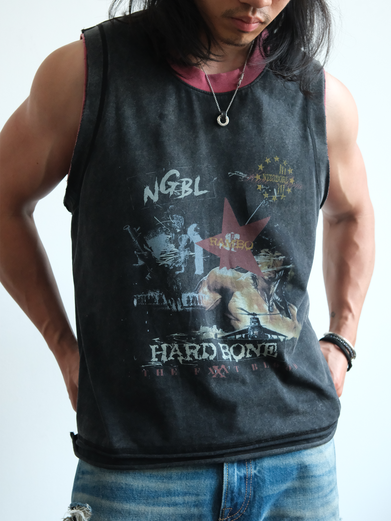 NEIGBORL Retro Washed Graphic Tank Top-Tank Top-M (Preorder)-Free Shipping Leatheretro