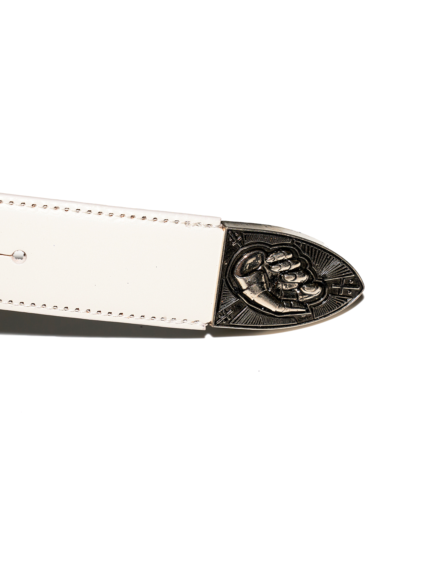RICHILL Wing Emblem Braided Leather Belt-Belt-One Size-White-Free Shipping Leatheretro