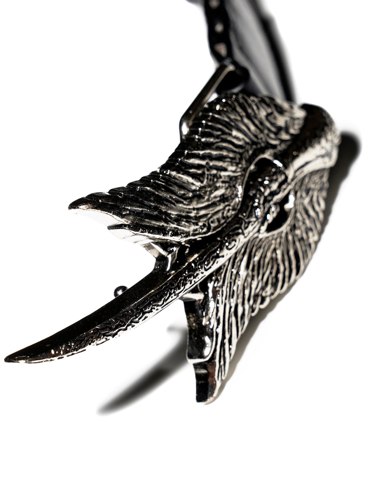 RICHILL Wing Emblem Braided Leather Belt-Belt-One Size-White-Free Shipping Leatheretro