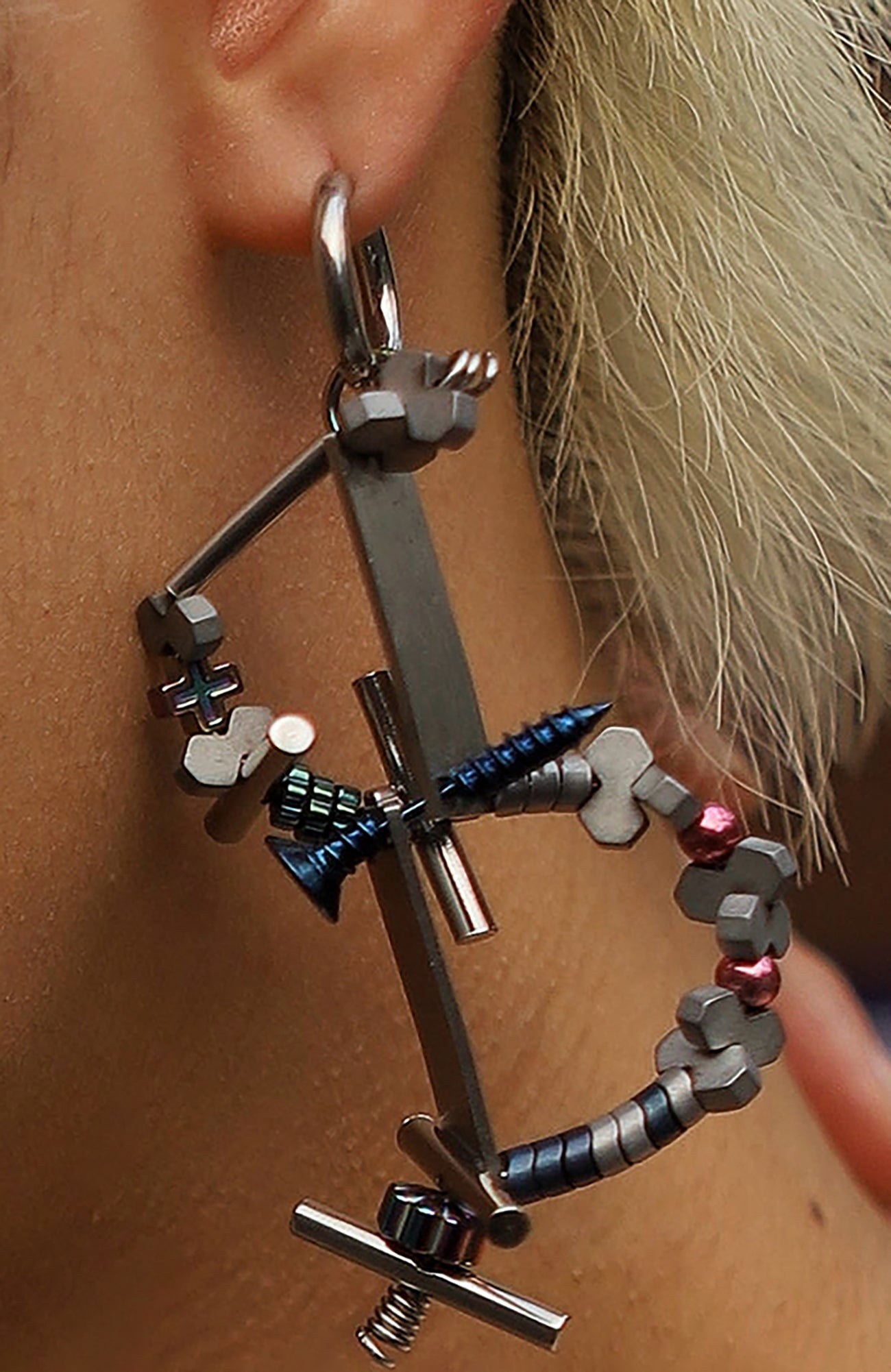 NUNKNOTX Industrial Fragment Asymmetrical Earrings-Earring-One Size-Earrings-Free Shipping Leatheretro