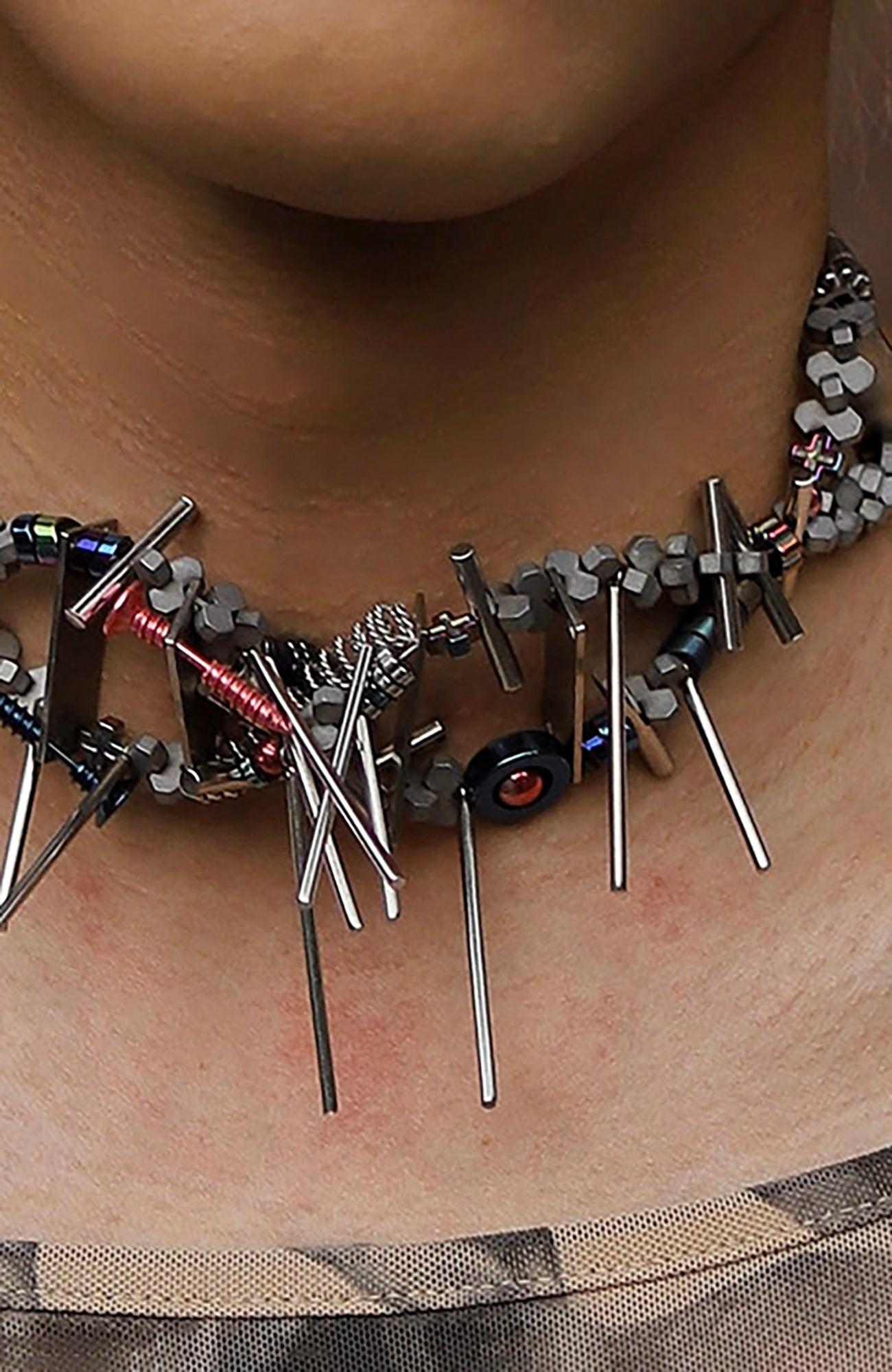 NUNKNOTX Industrial Fragment Necklace-Necklace-Regular (15.0–17.3 in)-Free Shipping Leatheretro