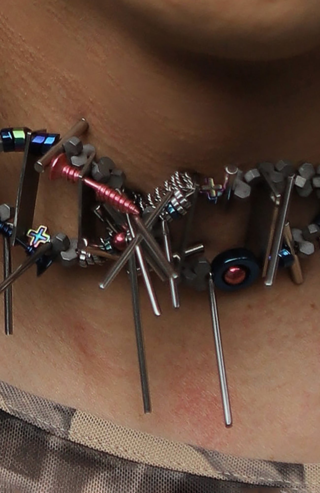 NUNKNOTX Industrial Fragment Necklace-Necklace-Regular (15.0–17.3 in)-Free Shipping Leatheretro
