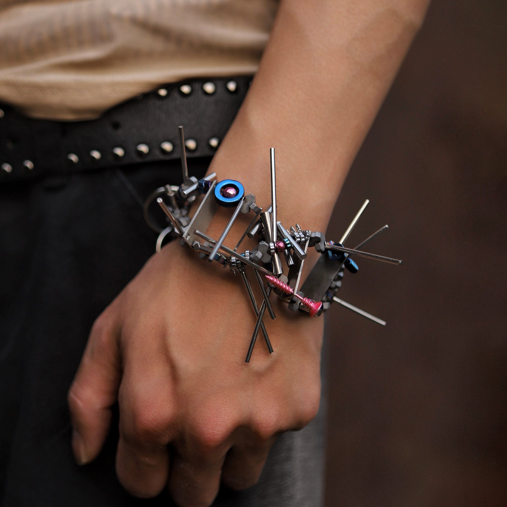 NUNKNOTX Industrial Fragment Bracelet-Bracelet-Regular (7.5–9.4 in)-Free Shipping Leatheretro