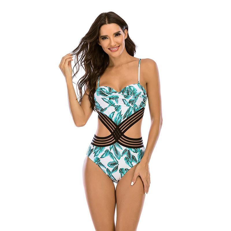 Sexy Summer Beach One Piece Swiming Suits-Women Swimwear-Yellow-S-Free Shipping Leatheretro