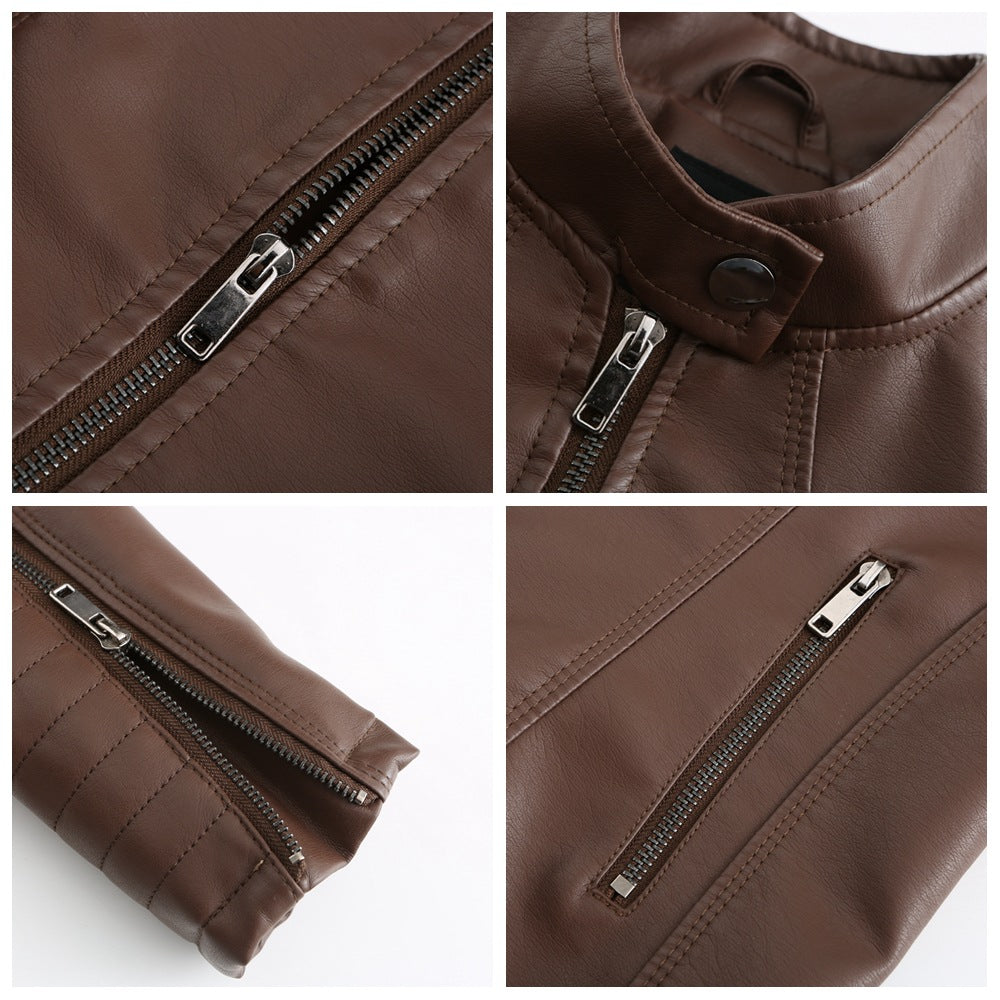 Women's Black Biker Faux Leather Jacket-black-EU(XS)-Free Shipping Leatheretro