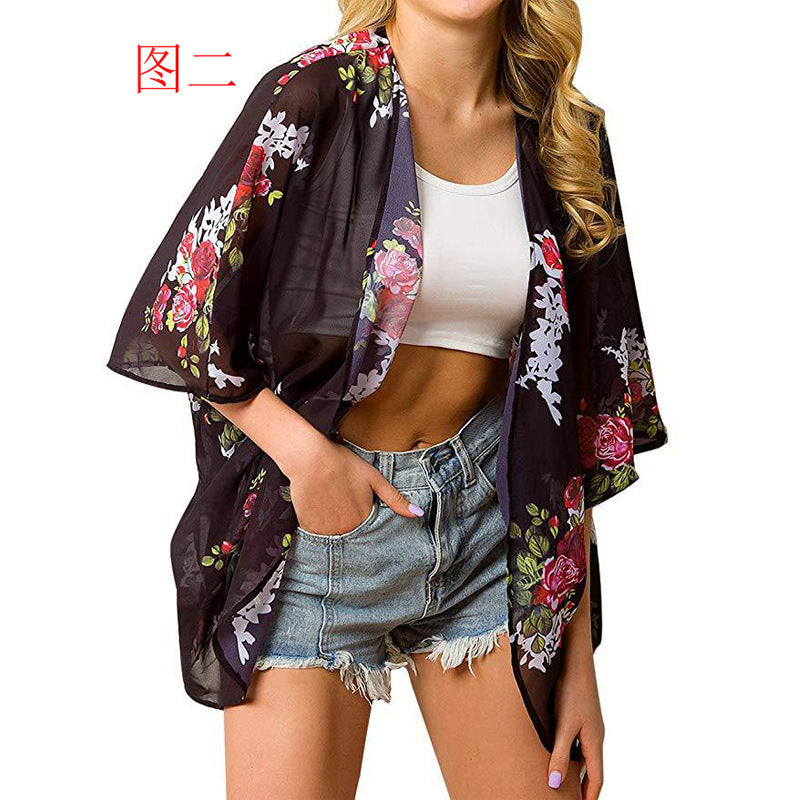 Summer Casual Chiffon Holiday Sun Proof Cover Ups-Swimwear-D-S-Free Shipping Leatheretro