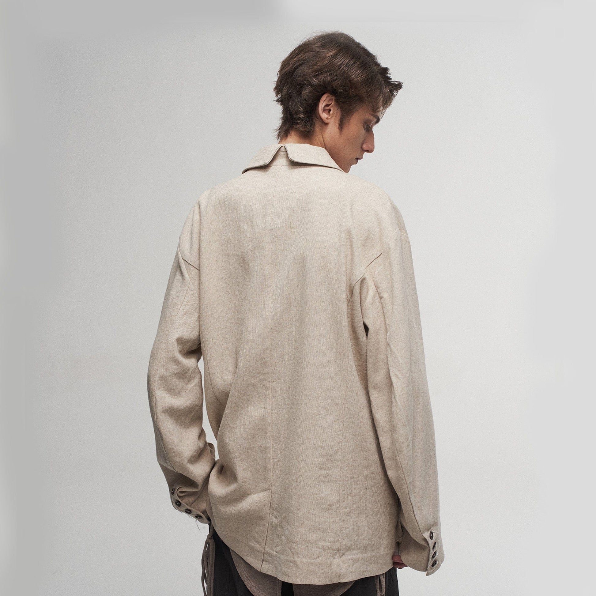 ILNya Nieternite Nifutur Ink Portrait Cotton-Linen Jacket-Jacket-S (0) (Preorder)-Free Shipping Leatheretro