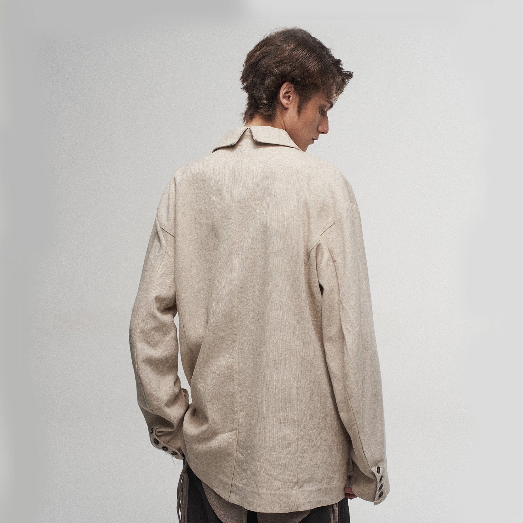 ILNya Nieternite Nifutur Ink Portrait Cotton-Linen Jacket-Jacket-S (0) (Preorder)-Free Shipping Leatheretro