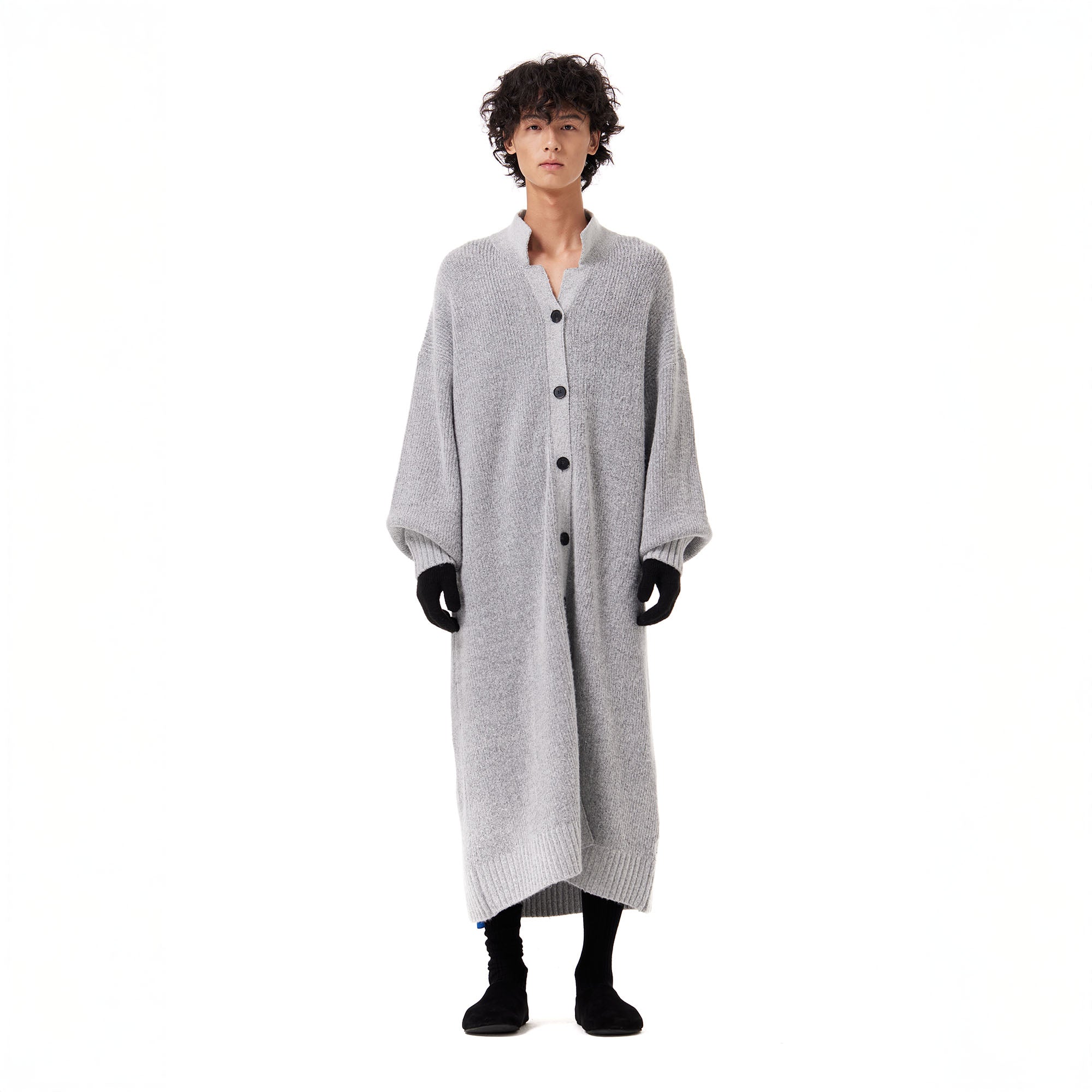 OUYANG WENJUN Oversized Knit Duster Cardigan-Jacket-M-Free Shipping Leatheretro