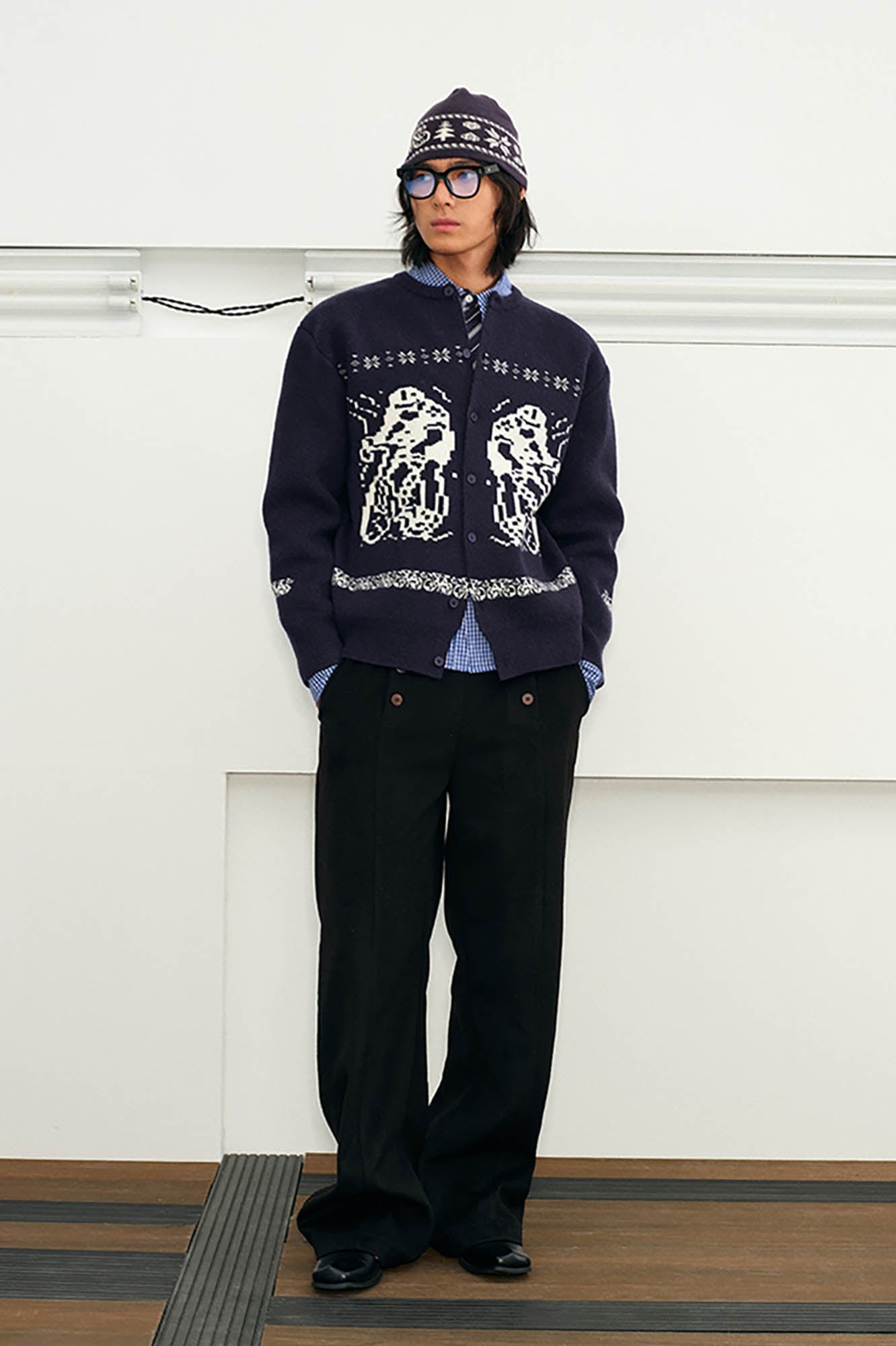 KREATE Double-Breasted Straight-Leg Pants-Pants-S - 30"-Khaki-Free Shipping Leatheretro