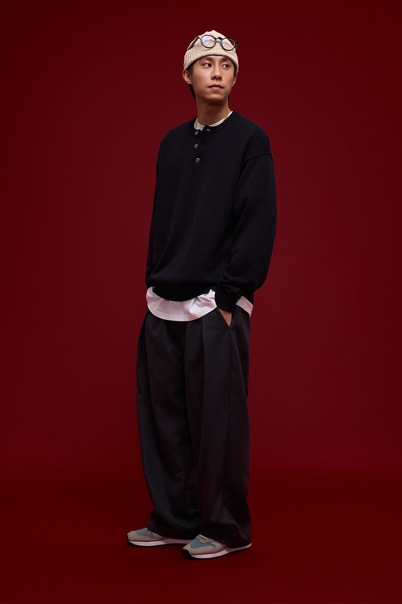 BANANA CLUB Pinstriped Oversized Wool Pants-Pants-S (Preorder)-Free Shipping Leatheretro