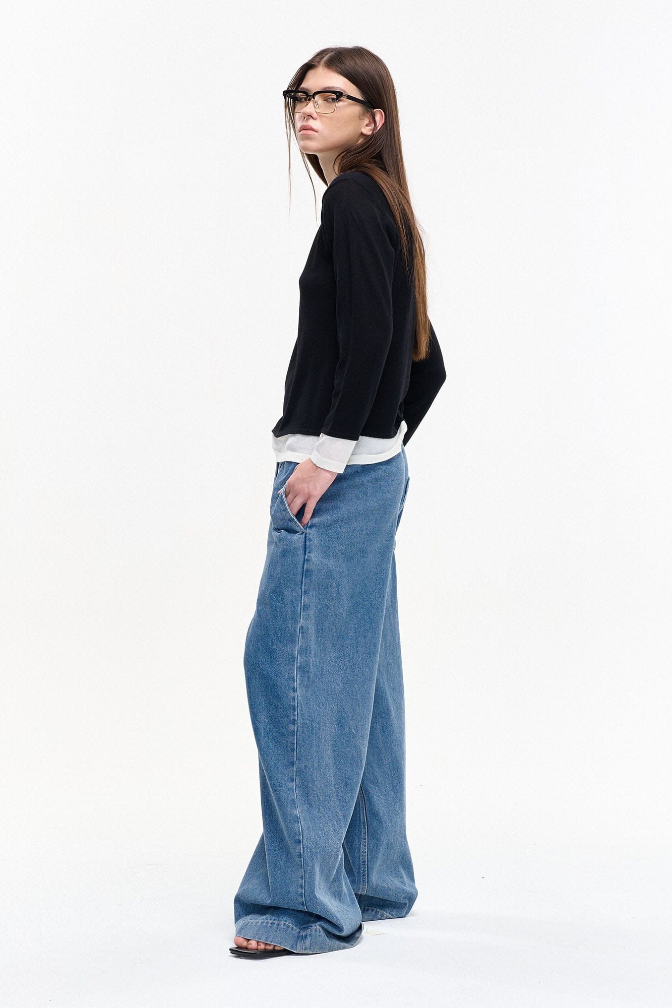LEONSENSE Classical Tencel Drawstring Oversized Jeans-Jeans-S-Free Shipping Leatheretro