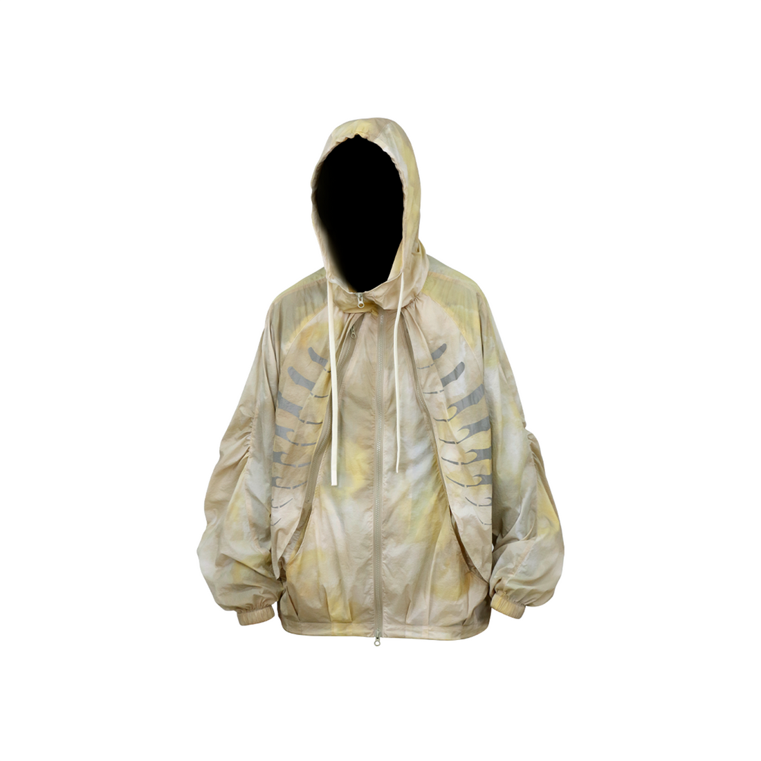 RELABEL Acid-Wash Balloon Hem Hooded Jacket Yellow-Jacket-XS (Preorder)-Free Shipping Leatheretro