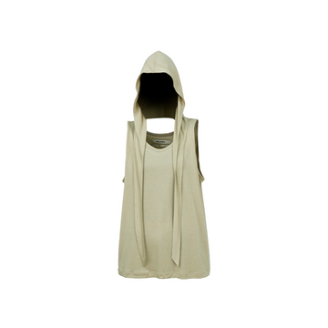 RELABEL Tencel Wool Hooded Ruched Tank Top-Tank Top-S (Preorder)-Green-Free Shipping Leatheretro