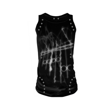 PAIKI Grommet Lightning Graphic Slim Tank Top-Tank Top-S-Black-Free Shipping Leatheretro