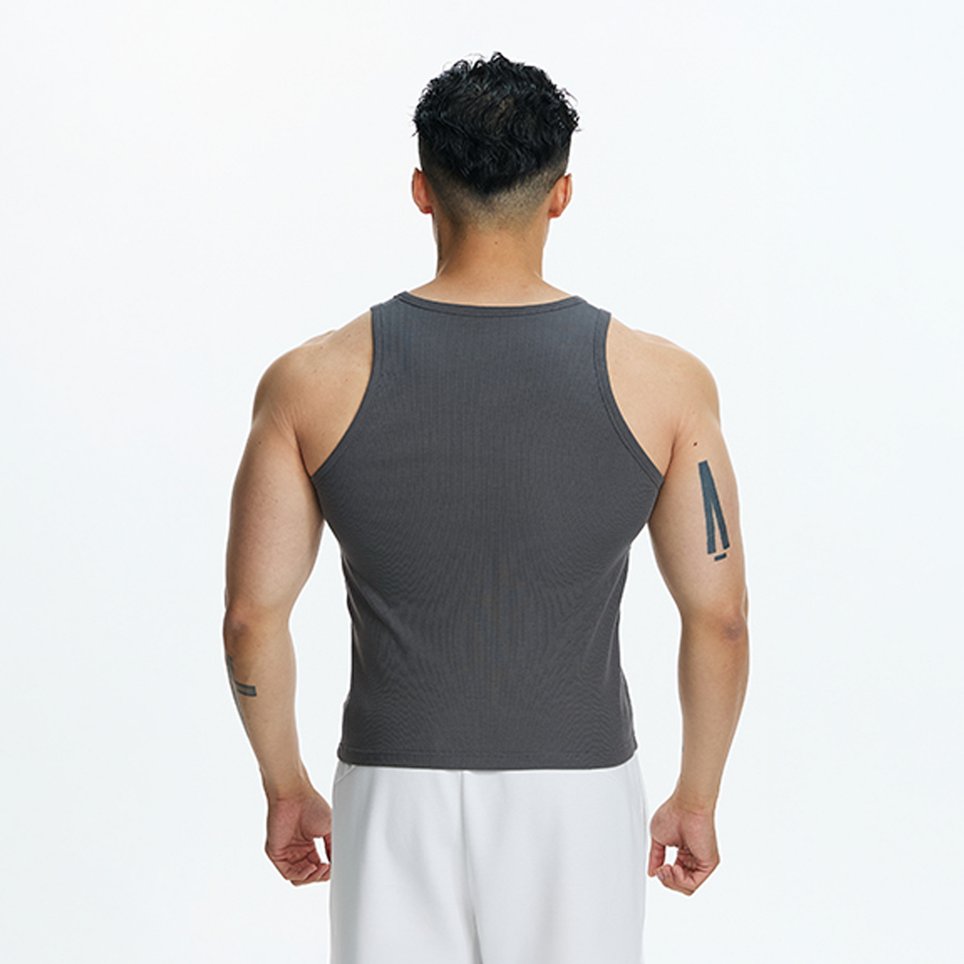 PUMPPLUS Ribbed Quick-Dry Slim Tank Top-Tank Top-M-Gray-Free Shipping Leatheretro