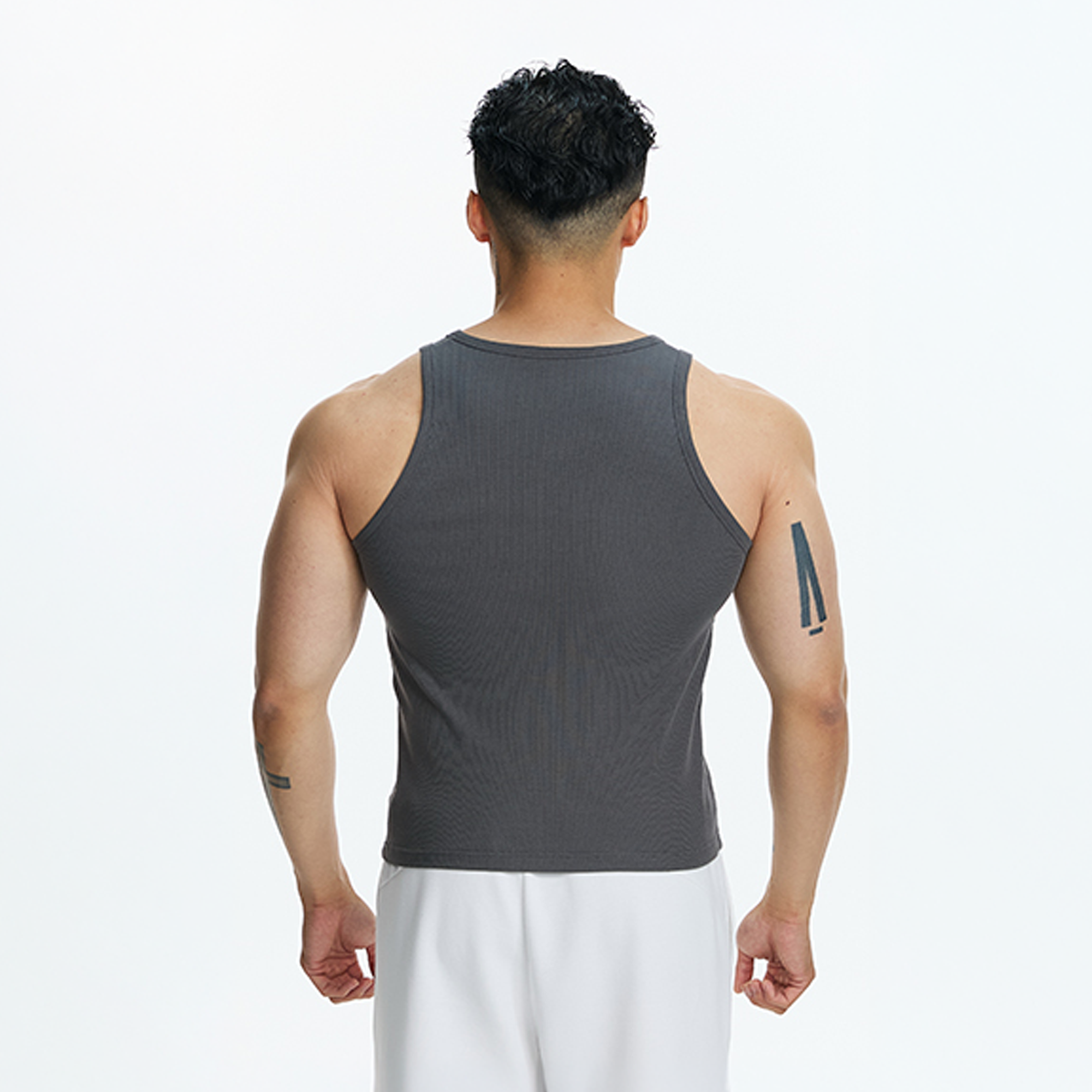 PUMPPLUS Ribbed Quick-Dry Slim Tank Top-Tank Top-M-Gray-Free Shipping Leatheretro