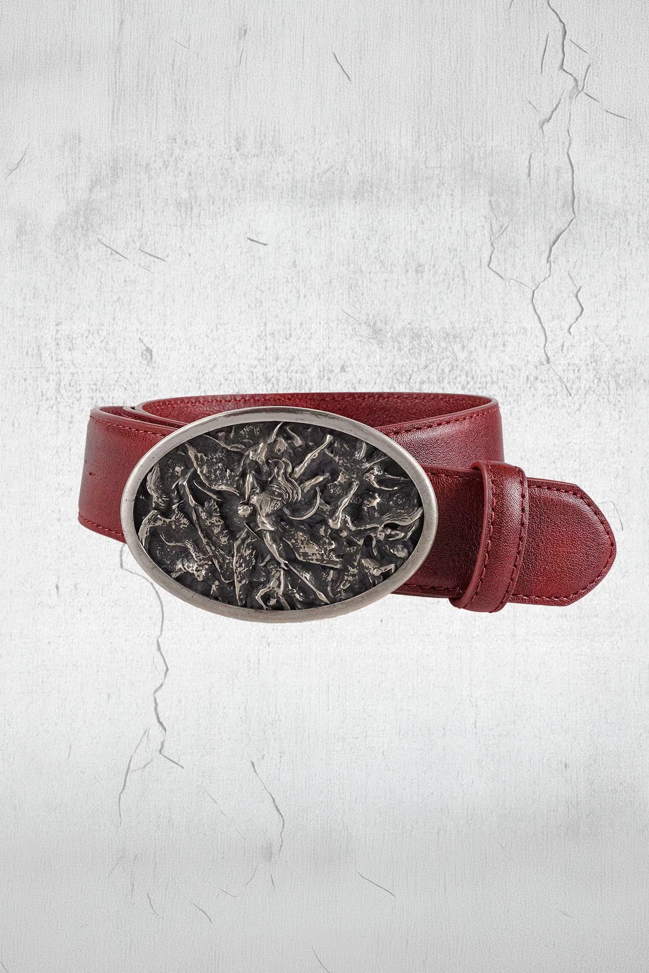 UNDERWATER Lucifer Buckle Calf Leather Belt-Accessories-One Size-Black-Free Shipping Leatheretro