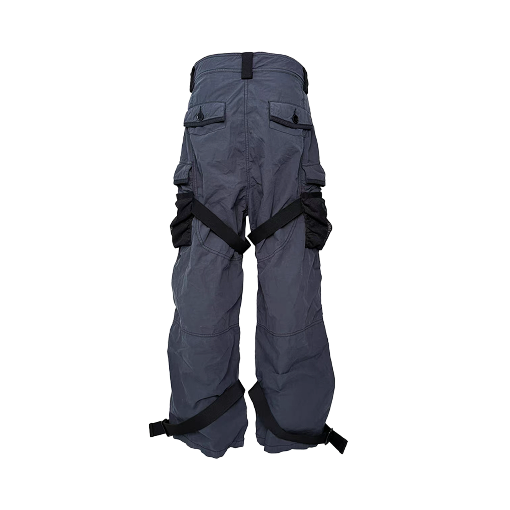 PCCVISION Adjustable Strap Washed Utility Cargo Pants-Pants-S (Preorder)-Free Shipping Leatheretro