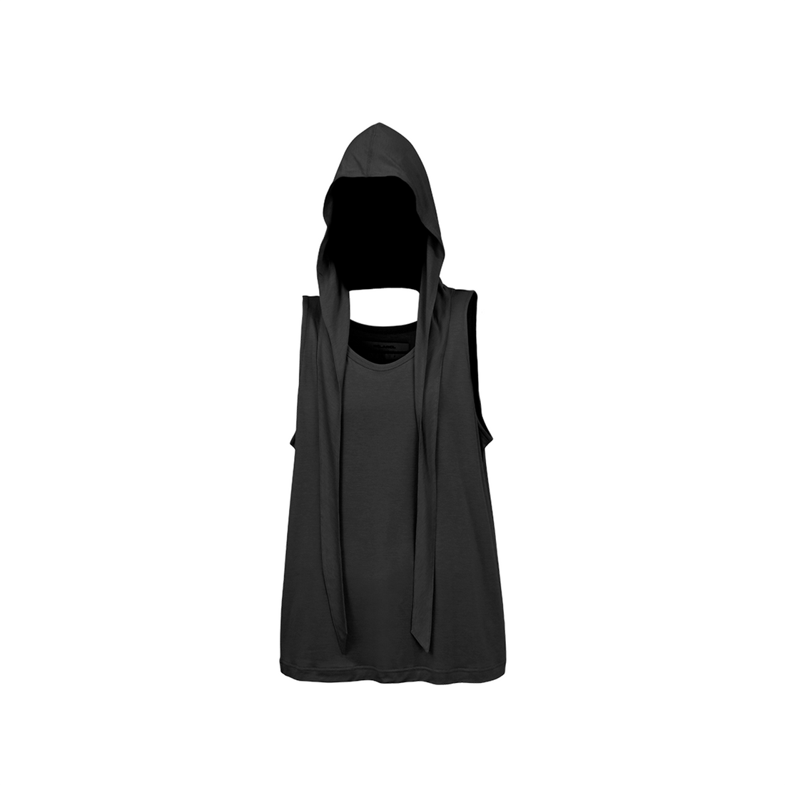 RELABEL Tencel Wool Hooded Ruched Tank Top-Tank Top-S (Preorder)-Green-Free Shipping Leatheretro