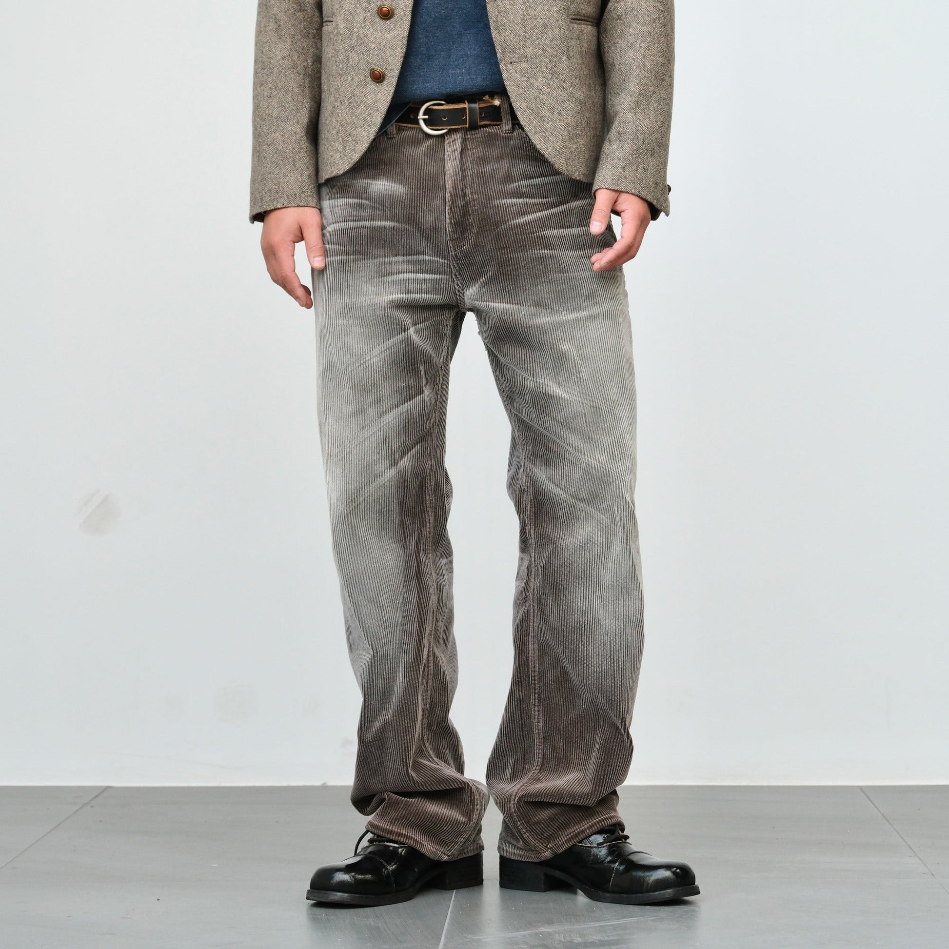 NEIGBORL Washed Corduroy Pants-Pants-S-Coffee-Free Shipping Leatheretro