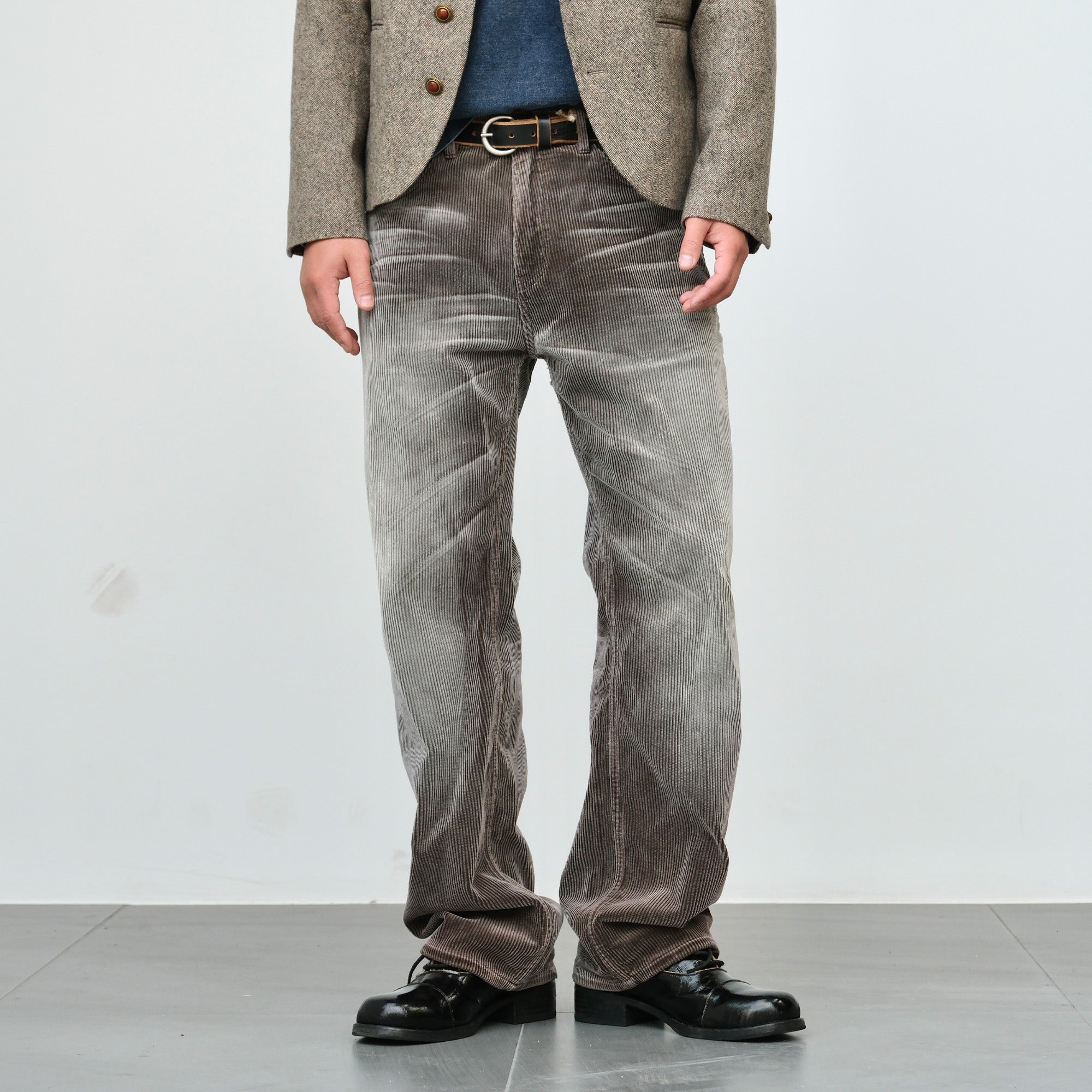 NEIGBORL Washed Corduroy Pants-Pants-S-Coffee-Free Shipping Leatheretro