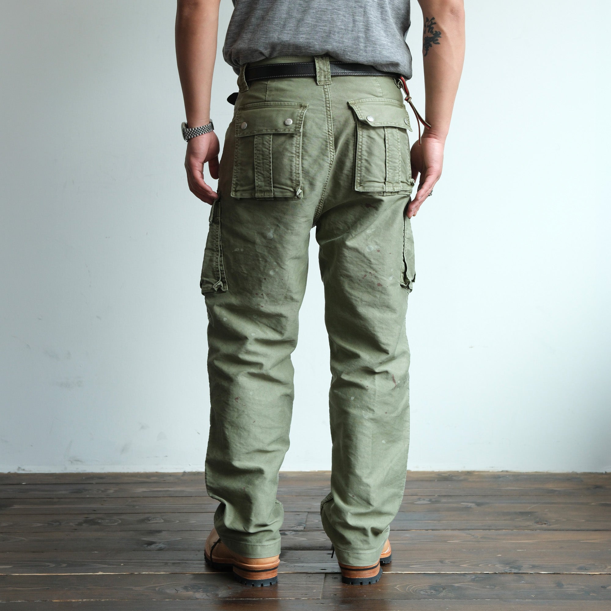 NEIGBORL Retro Washed Multi-Pocket Cargo Pants-Pants-S-Free Shipping Leatheretro