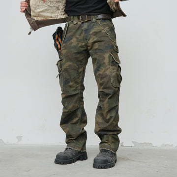 NEIGBORL Retro Multi-Pocket Camo Cargo Pants-Pants-S-Free Shipping Leatheretro