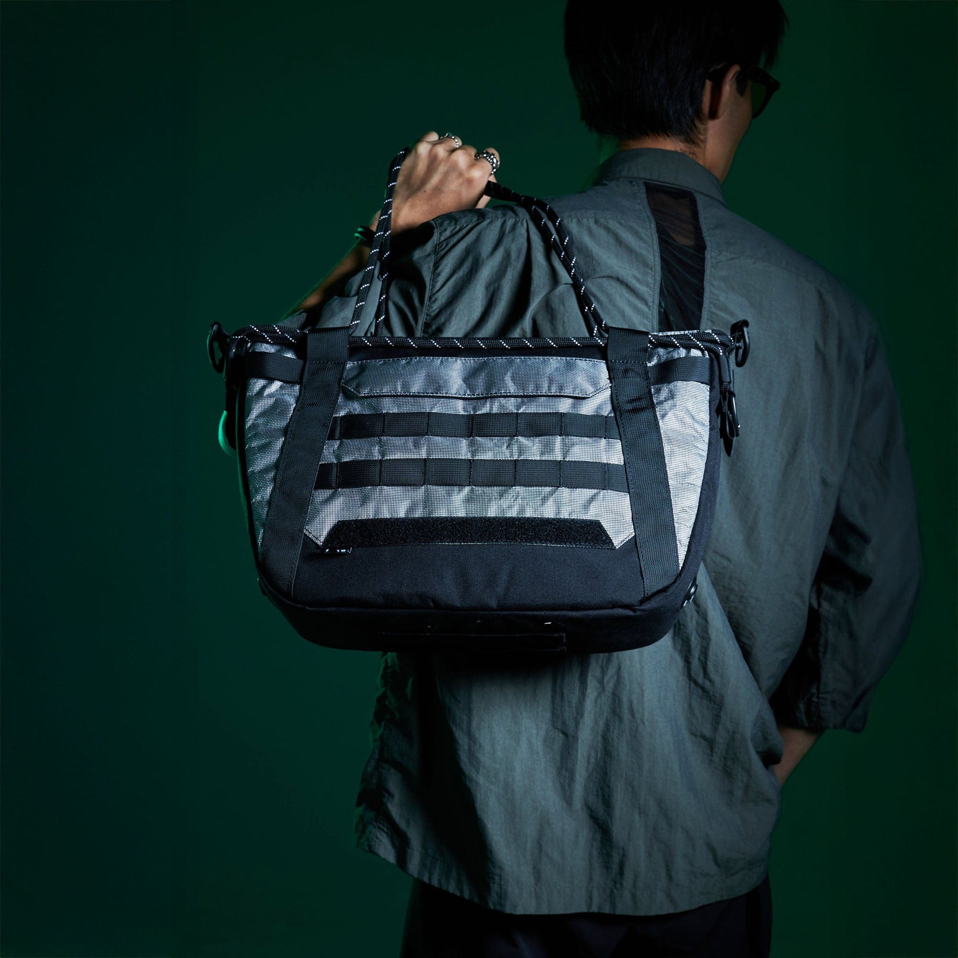 OVERCLOCK ROAM Modular Tactical Tote Bag-Bag-Silver-Free Shipping Leatheretro