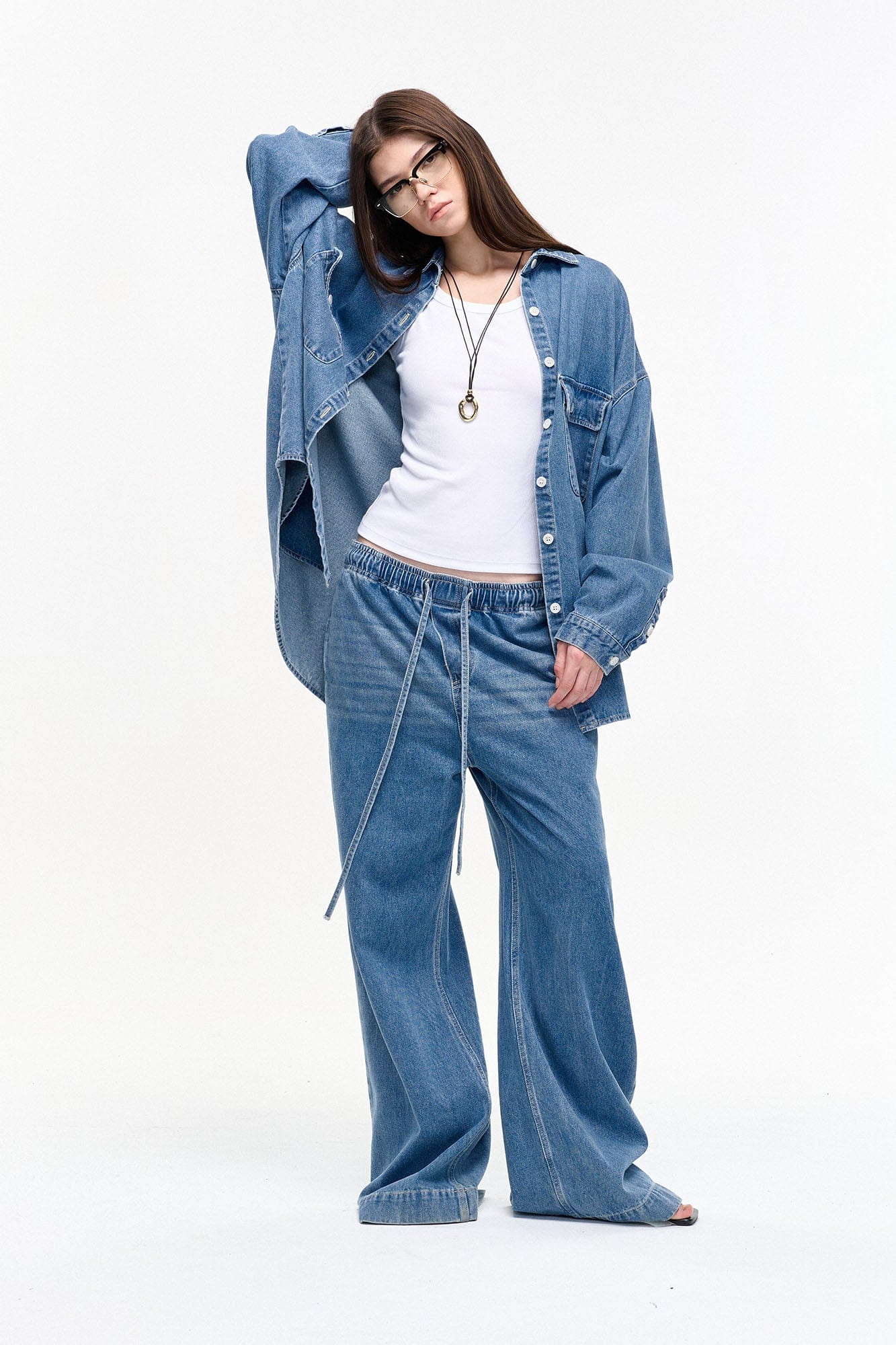 LEONSENSE Classical Tencel Denim Shirts-Shirt-S-Free Shipping Leatheretro