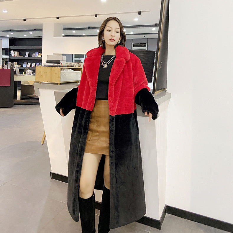 Fashion Winter Faux Fur Plus sizes Long Coats for Women-Outerwear-A-S-Free Shipping Leatheretro