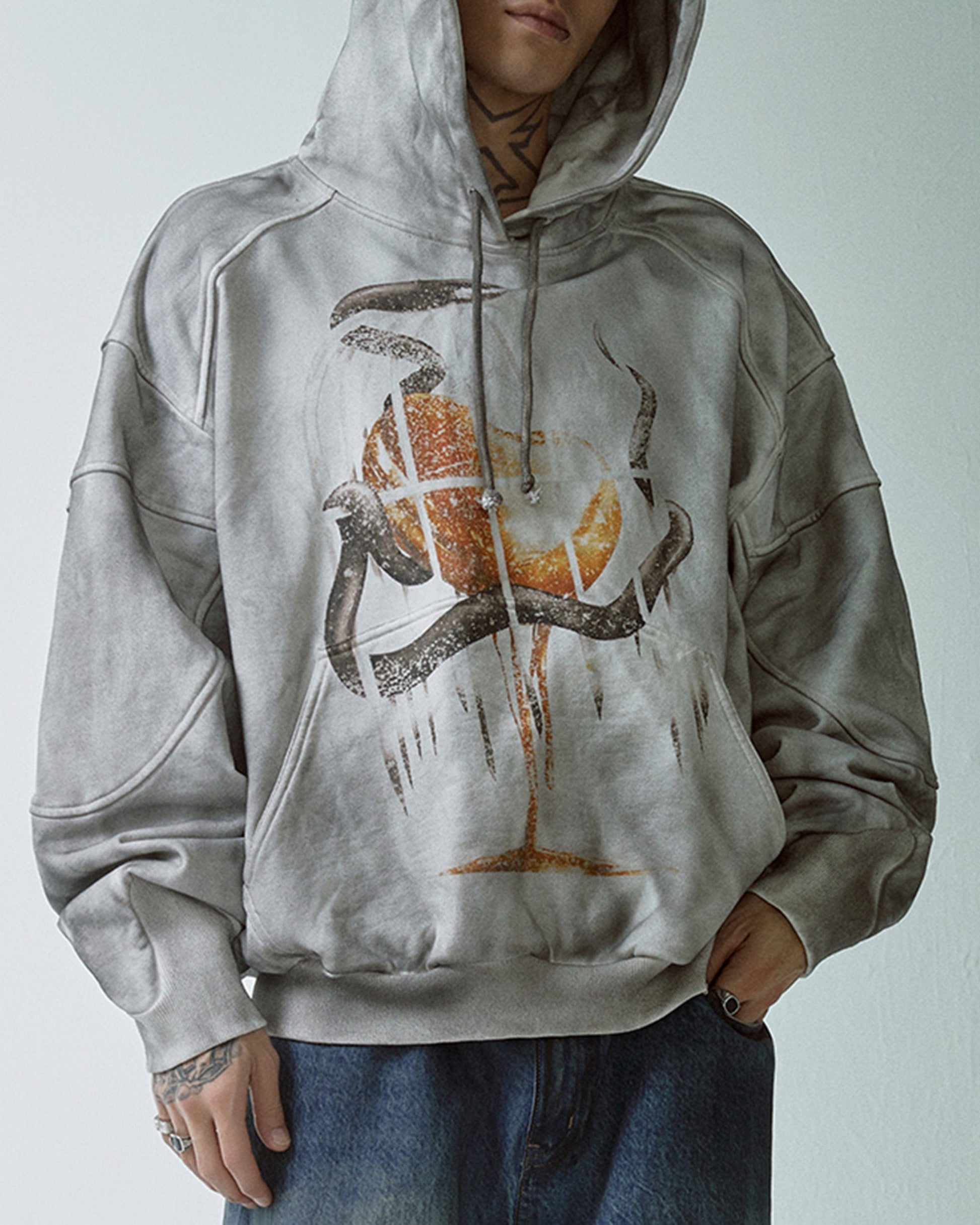 F2CE Retro Deconstructed Snake Hoodie-Hoodie-S-Free Shipping Leatheretro