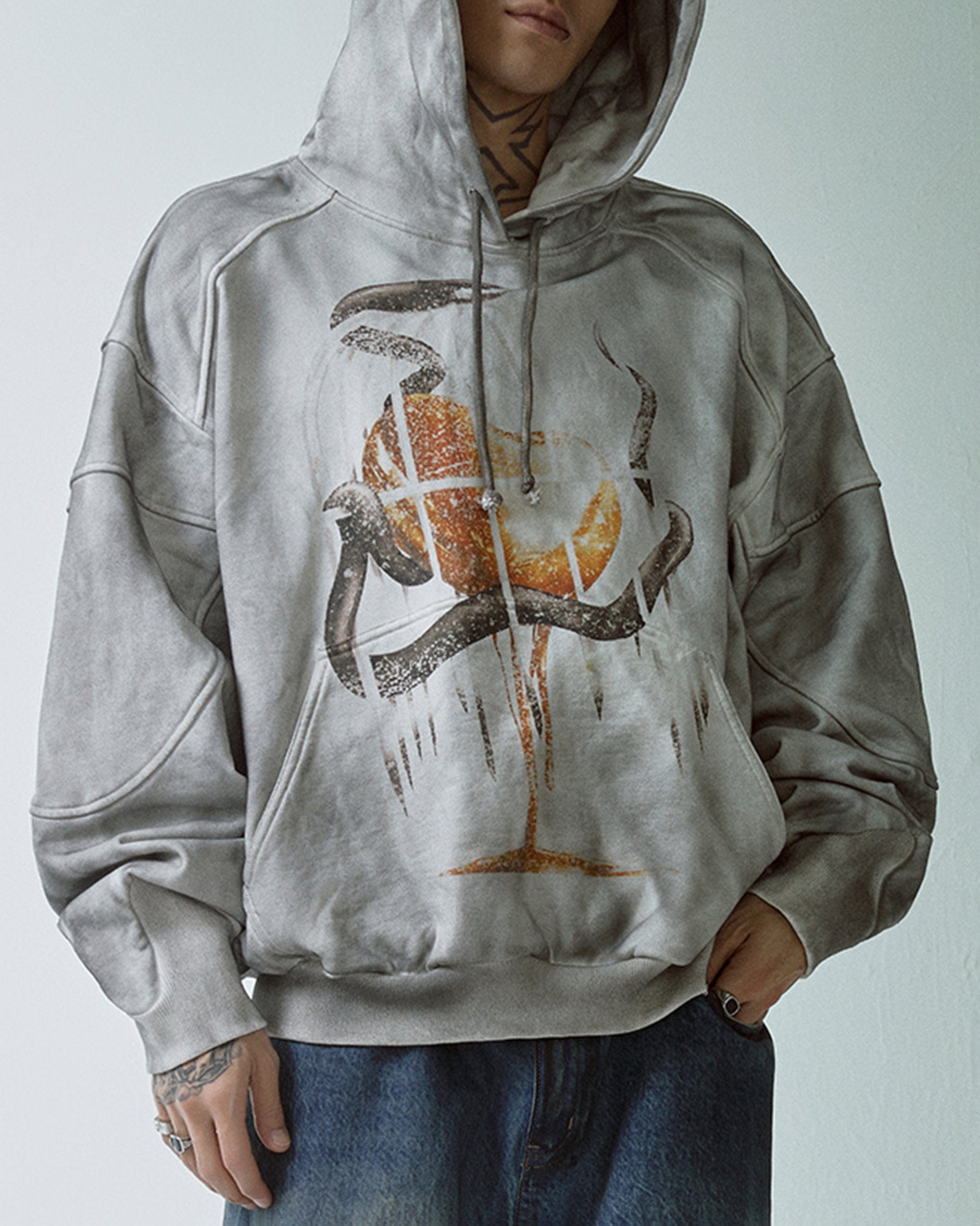 F2CE Retro Deconstructed Snake Hoodie-Hoodie-S-Free Shipping Leatheretro