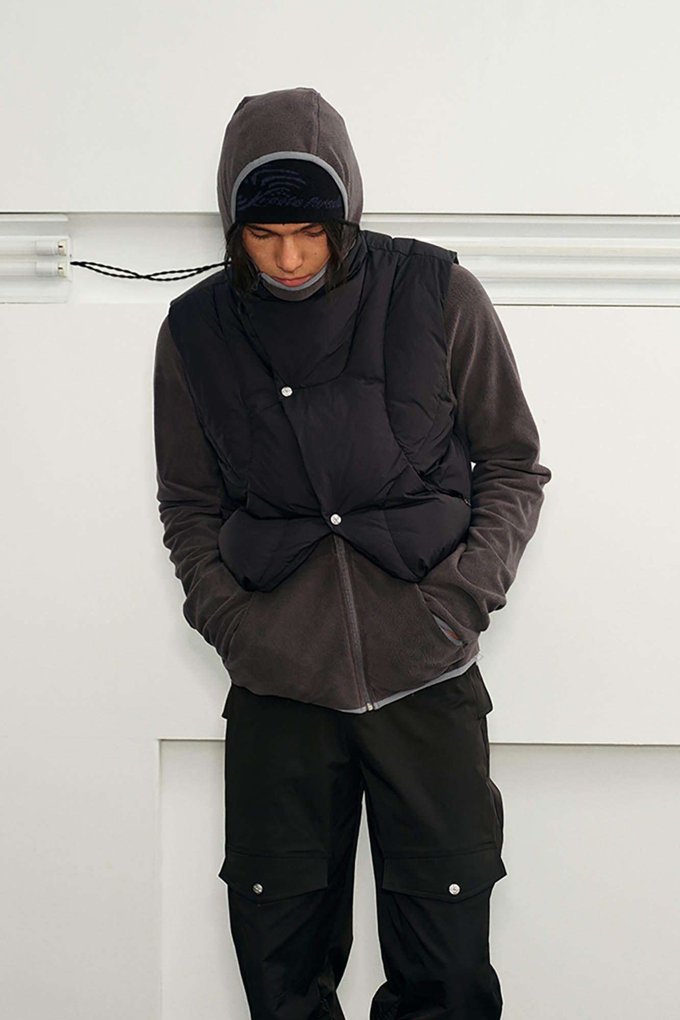 KREATE Asymmetrical Quilted Down Vest-Vest-S-Brown-Free Shipping Leatheretro