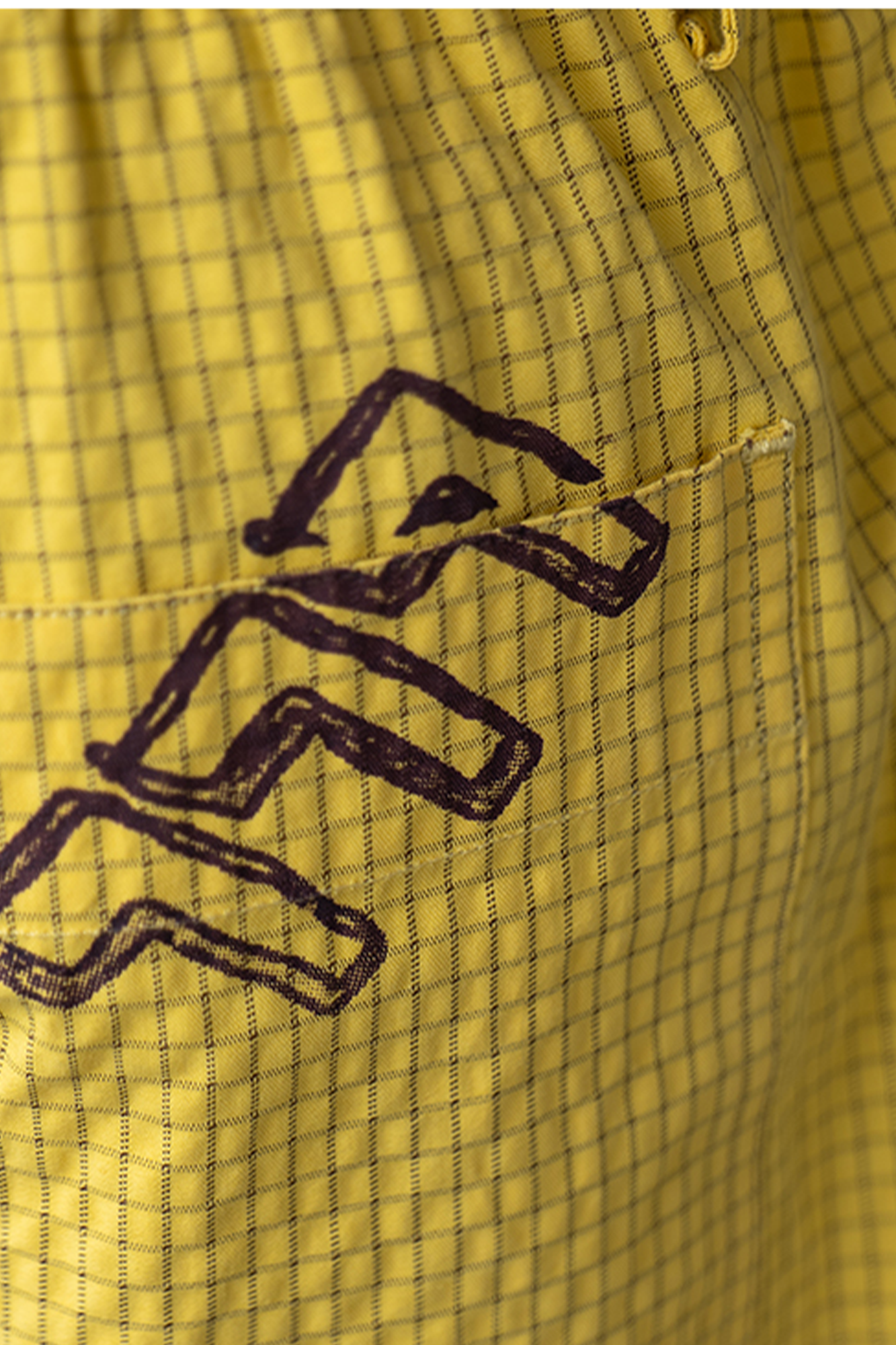 NIANJIUYIKOUER Graphic Grid Cargo Pants-Pants-XS-Yellow-Free Shipping Leatheretro