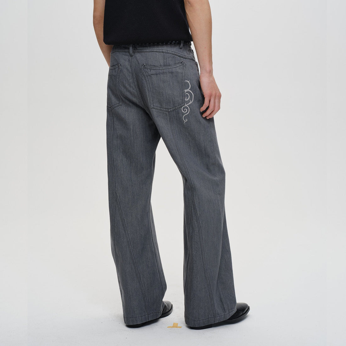CATSSTAC Floral Embroidered Flared Jeans-Jeans-M-Free Shipping Leatheretro