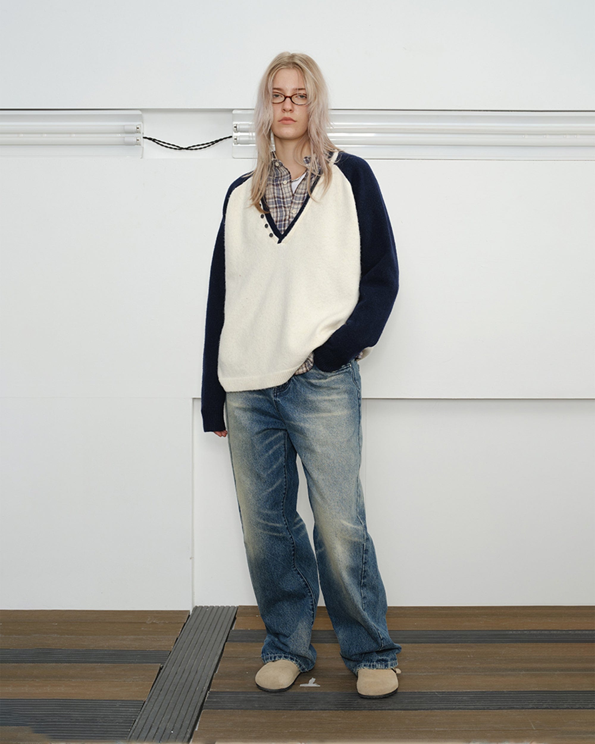 KREATE Classic Washed Whiskered Jeans-Jeans-S-Free Shipping Leatheretro