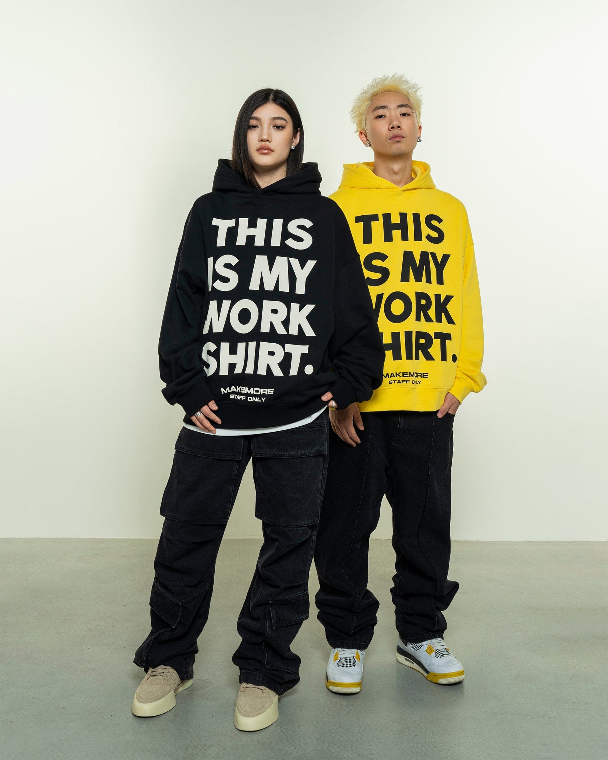 MAKEMORE THIS IS MY WORK SHIRT Hoodie-Hoodie-S-Black-Free Shipping Leatheretro