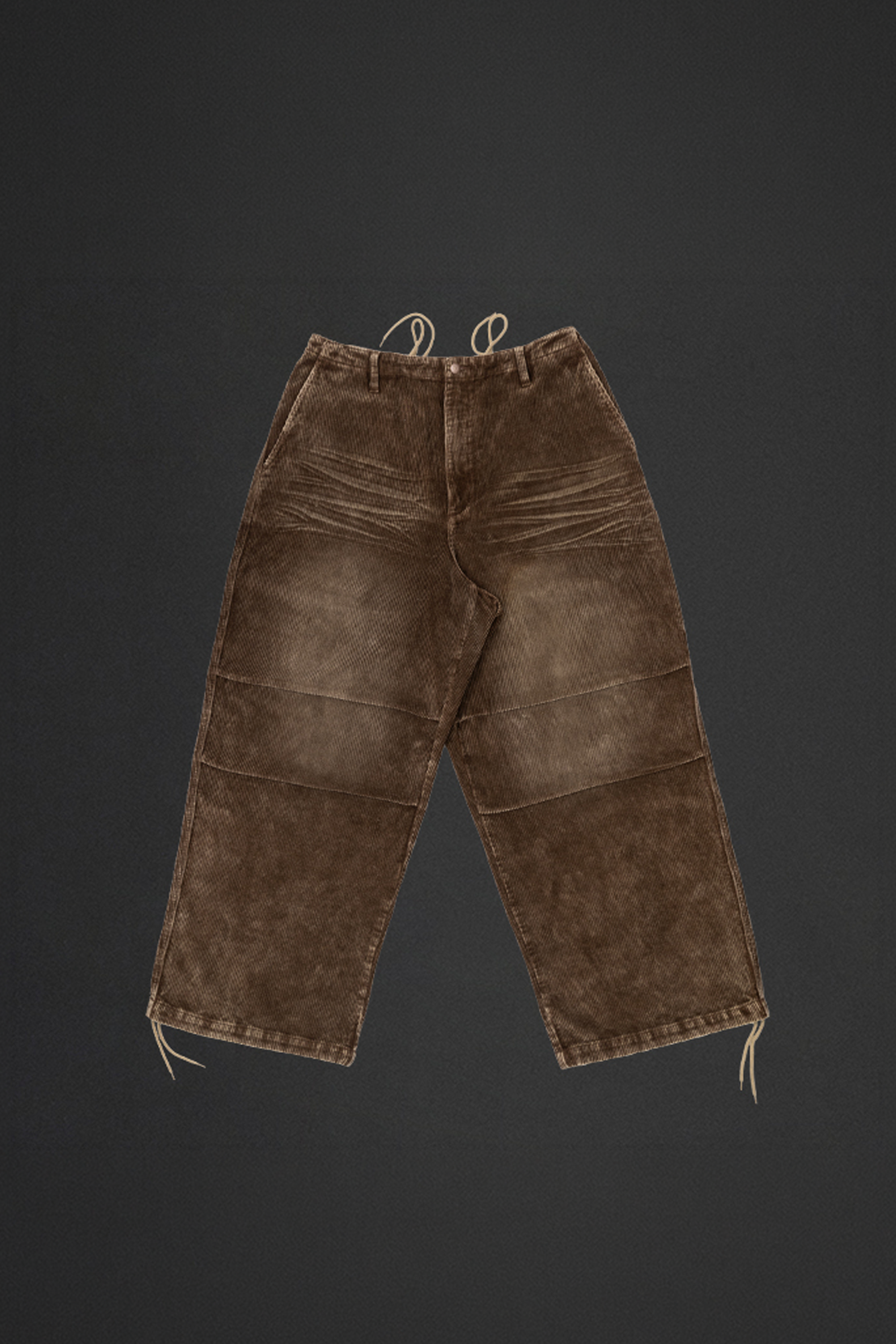 NIANJIUYIKOUER Washed Distressed Corduroy Wide-Leg Pants-Pants-XS-Free Shipping Leatheretro