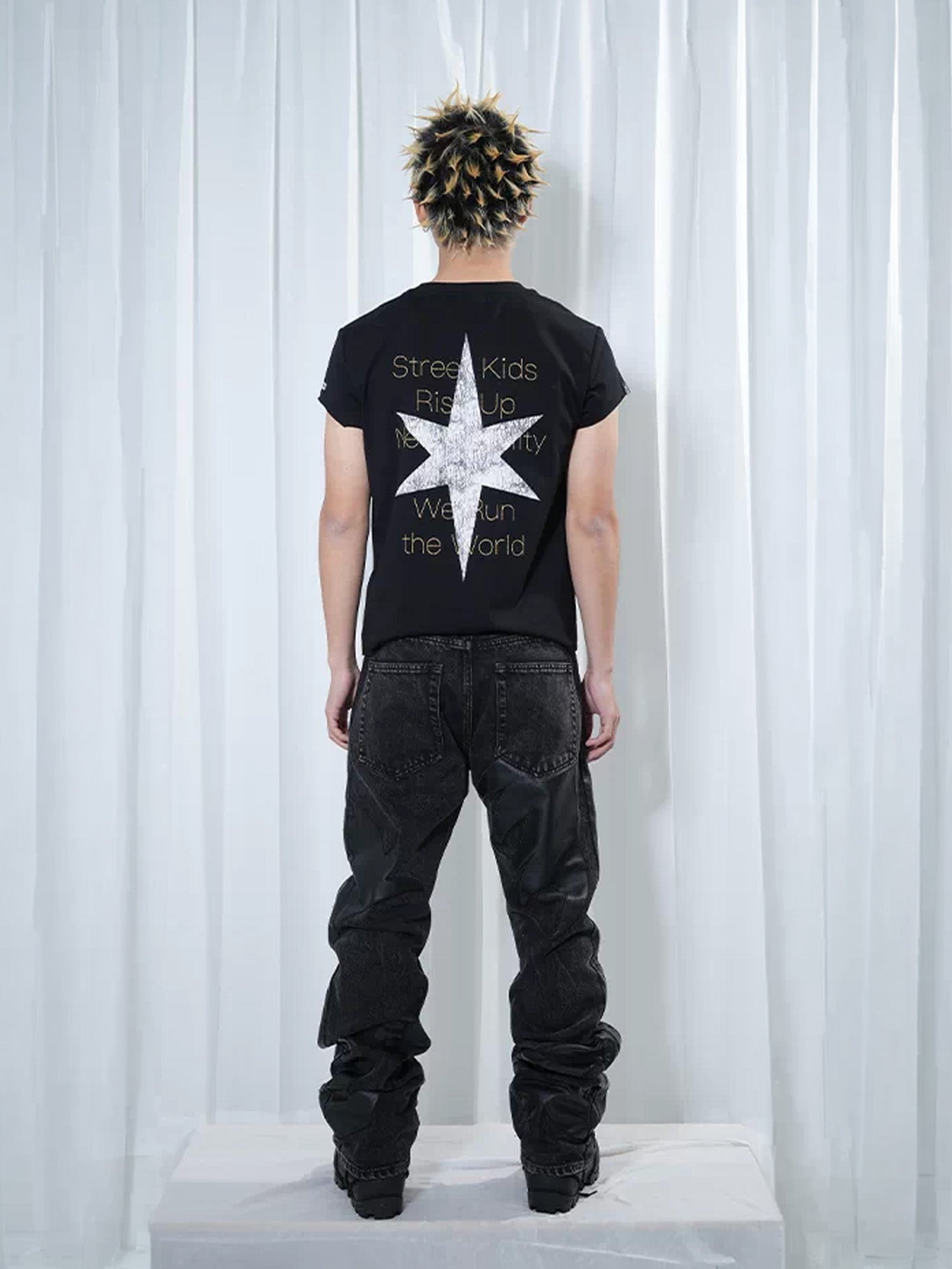 VINKID Dragon Graphic Washed Jeans-Jeans-S-Free Shipping Leatheretro