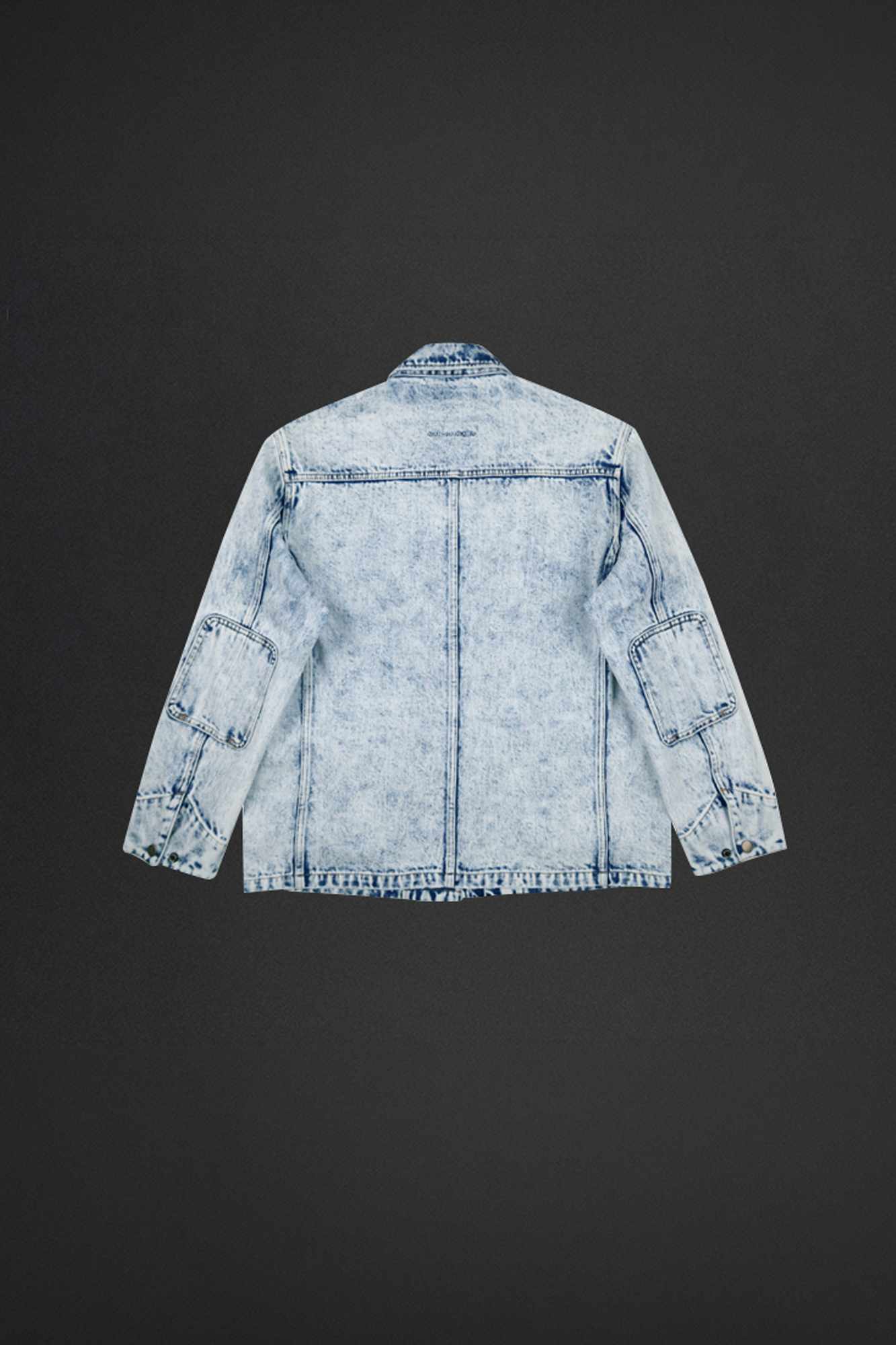 NIANJIUYIKOUER Snow-Washed Stand-Collar Denim Workwear Jacket-Jacket-S-Free Shipping Leatheretro