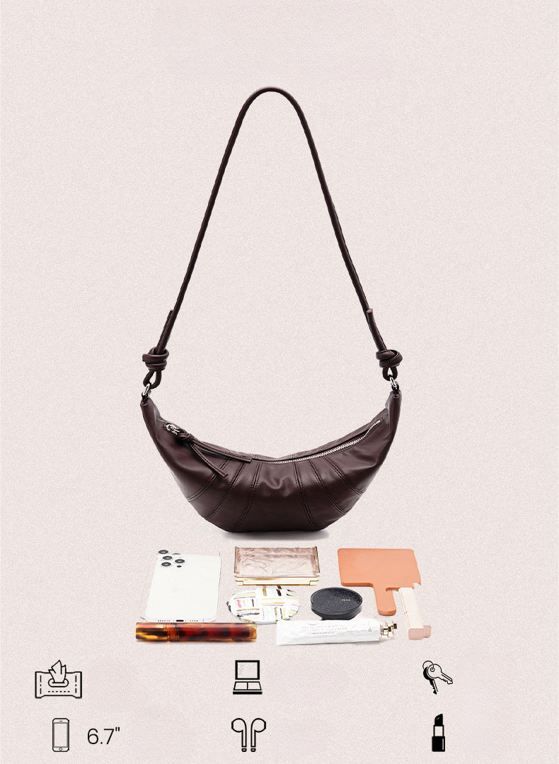 Premium Leather Crossbody Bag for Women-crossbody bags-Black-Free Shipping Leatheretro